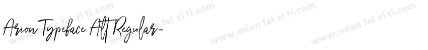 Arion Typeface Alt Regular字体转换